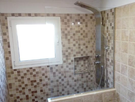 reforma de baño con ducha de obra en Tenerife